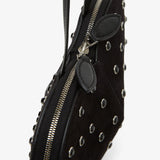Le Coeur black embellished crossbody bag