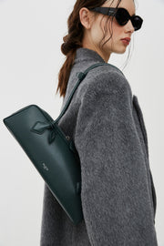 Le Teckel medium dark green bag