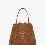 Mina 25 vienne light brown suede tote bag