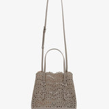 Mina 25 taupe leather tote bag