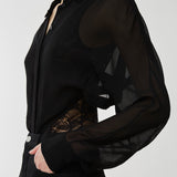 Georgette shirt bodysuit