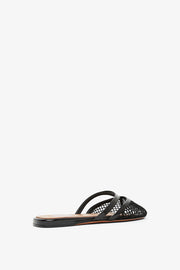 Infradito flat black mules