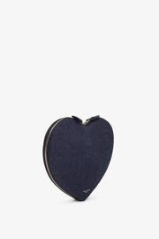 Le Coeur blue denim crossbody bag