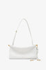 East West S white calf leather bag