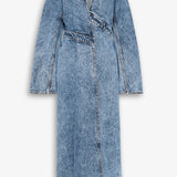 Spiral denim trench