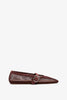 Dark red mesh ballet flats