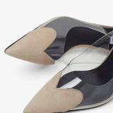 Le coeur 90 greige slingbacks