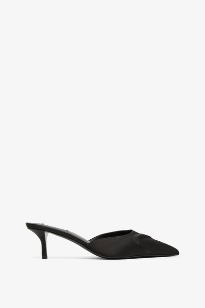 Black 55 mule pumps