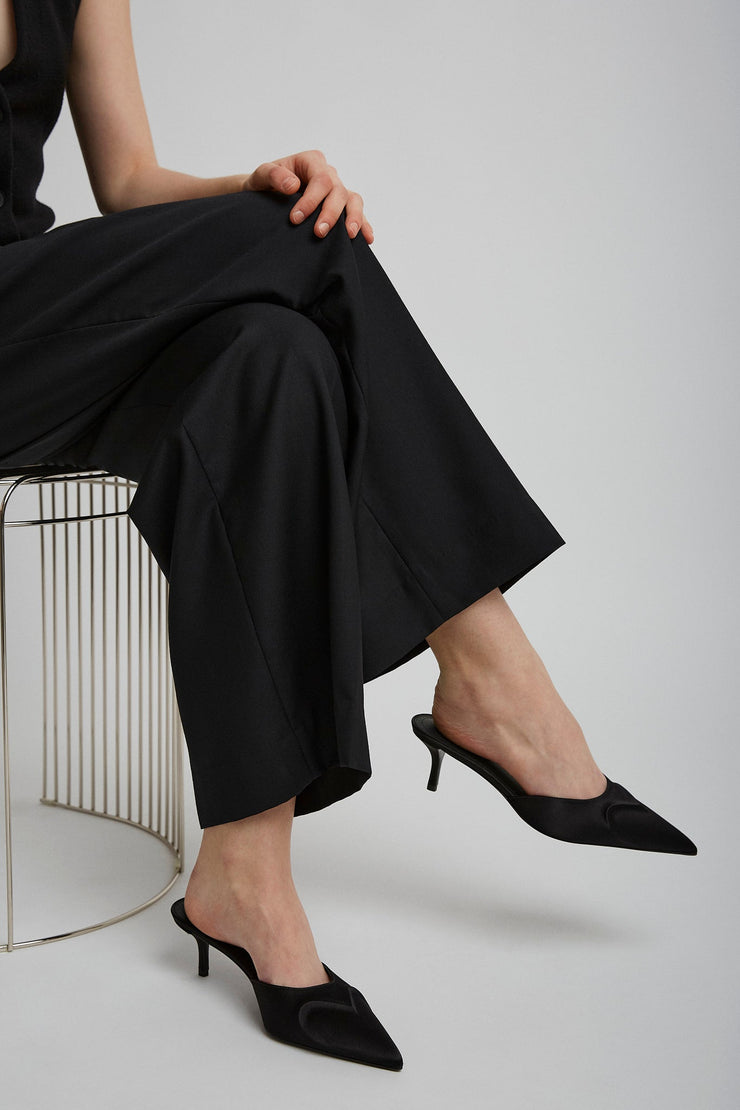 Black 55 mule pumps