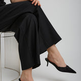 Black 55 mule pumps