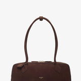 Le Teckel Medium dark brown suede bag