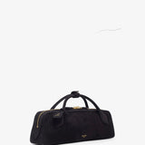 Le Teckel black suede clutch