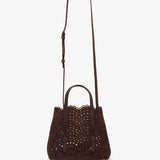 Mina 20 vienne vague dark brown nubuck tote bag