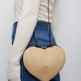 Le Coeur paper straw nature crossbody bag