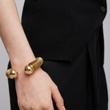 Spiral gold cuff bracelet