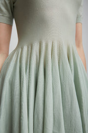Peplum light blue top