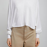 Batwing white jumper