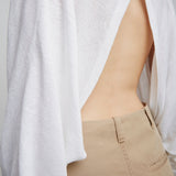 Batwing white jumper