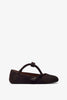 Teckel brown suede ballet flats