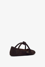 Teckel brown suede ballet flats