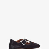Criss cross brown ballet flats