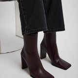 Square 90 brown ankle boots