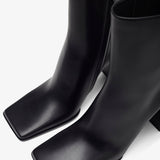 Square 90 black ankle boots