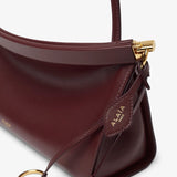 Le Click east west medium dark red bag