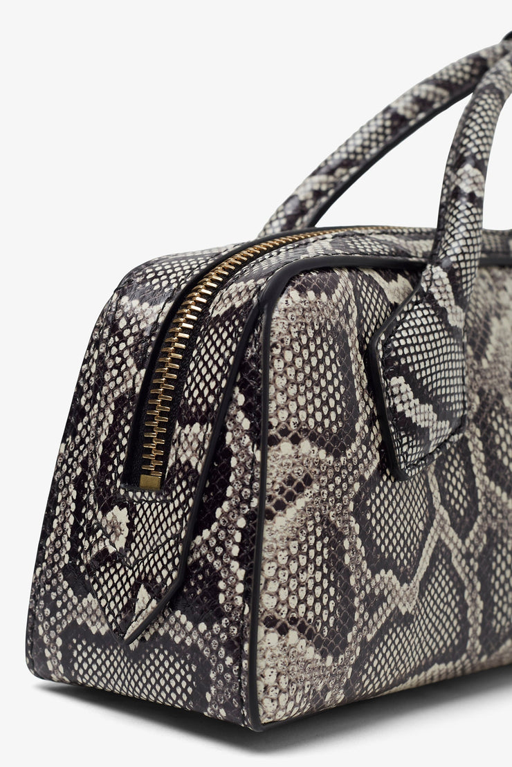 Teckel Clutch black and white bag