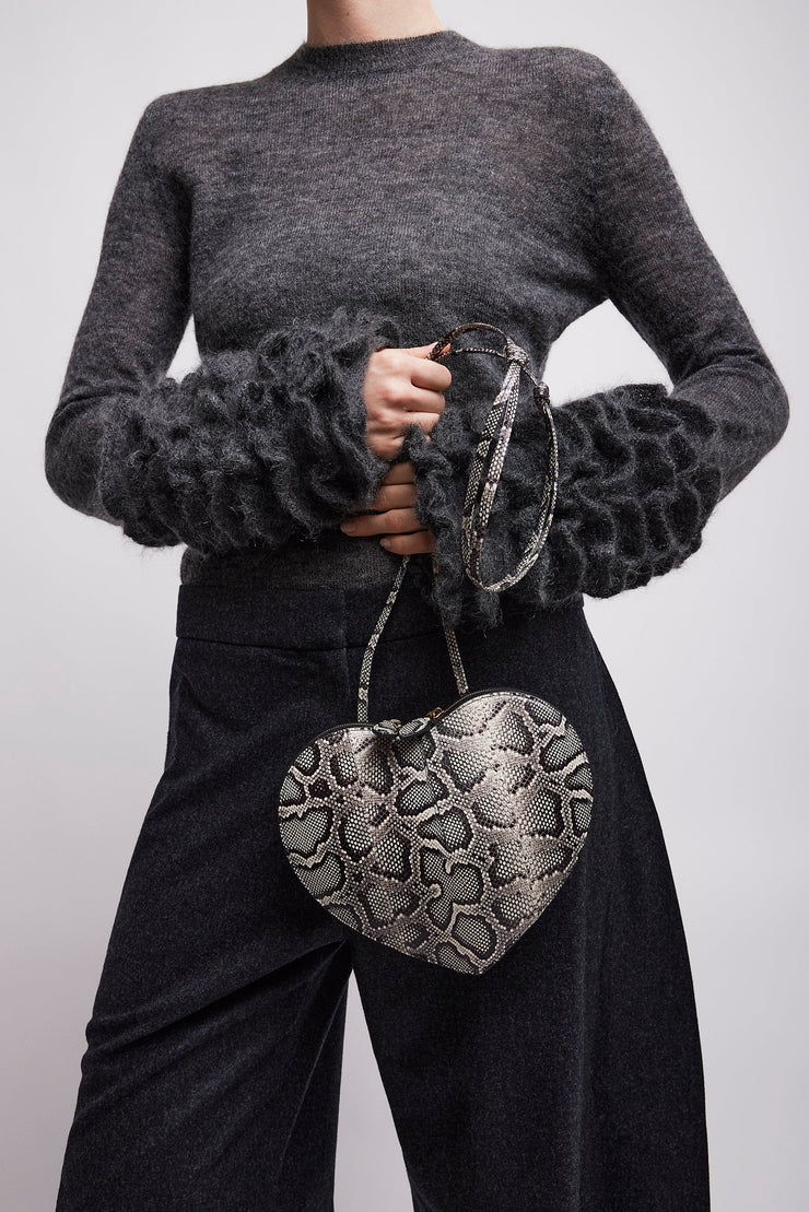 Le Coeur black and white crossbody bag