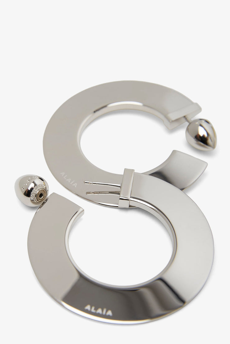 Blade Hoops small silver earrings