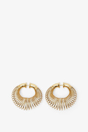 Spiral Hoops small gold earrings