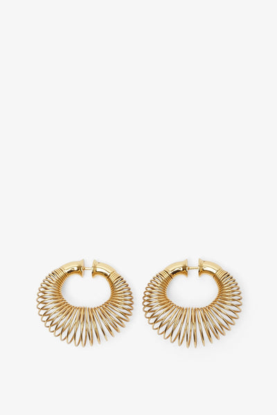 Spiral Hoops small gold earrings