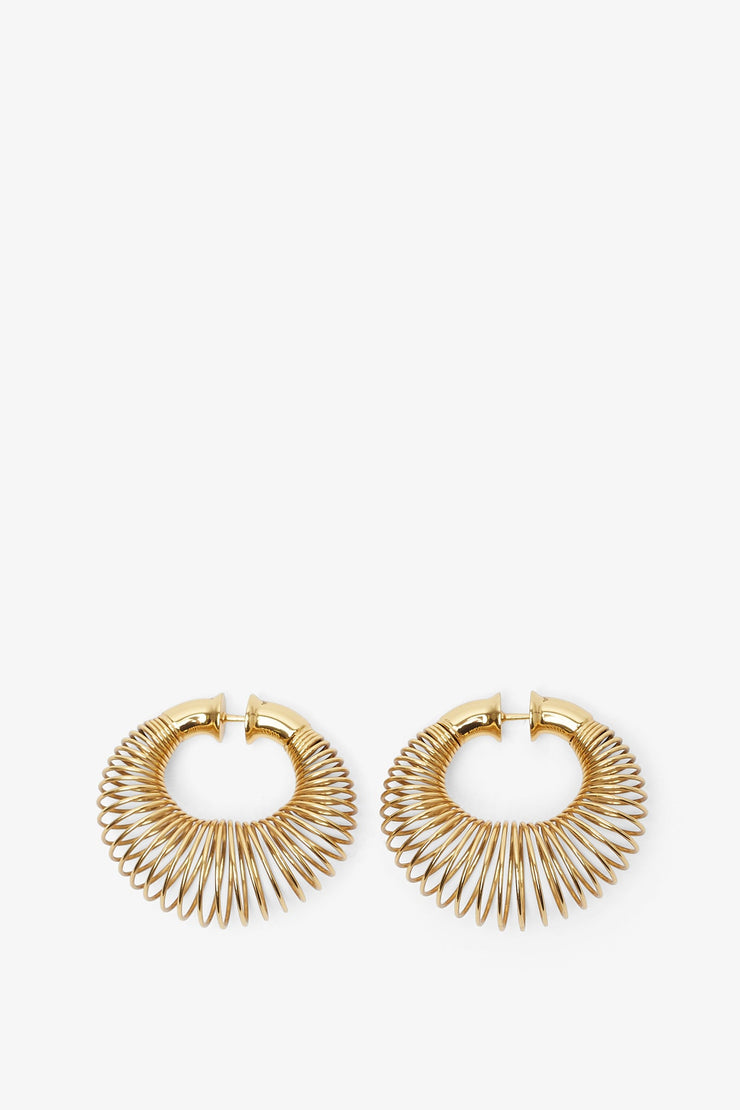 Spiral Hoops small gold earrings