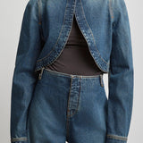 Cropped denim jacket