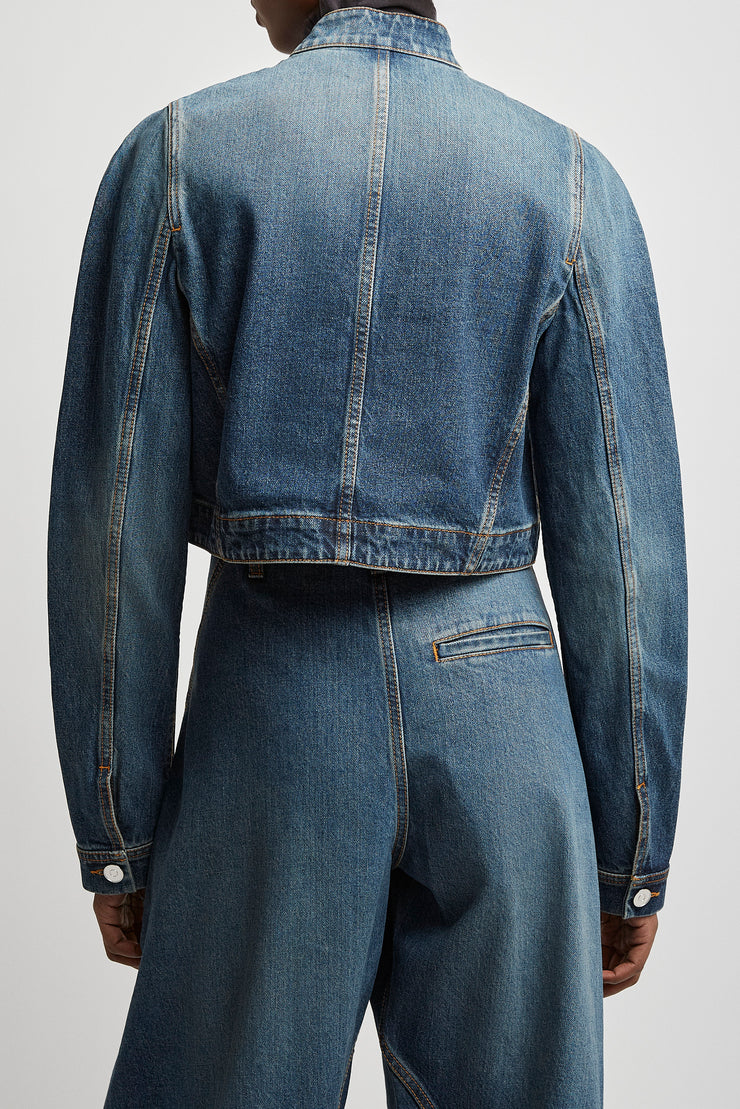 Cropped denim jacket