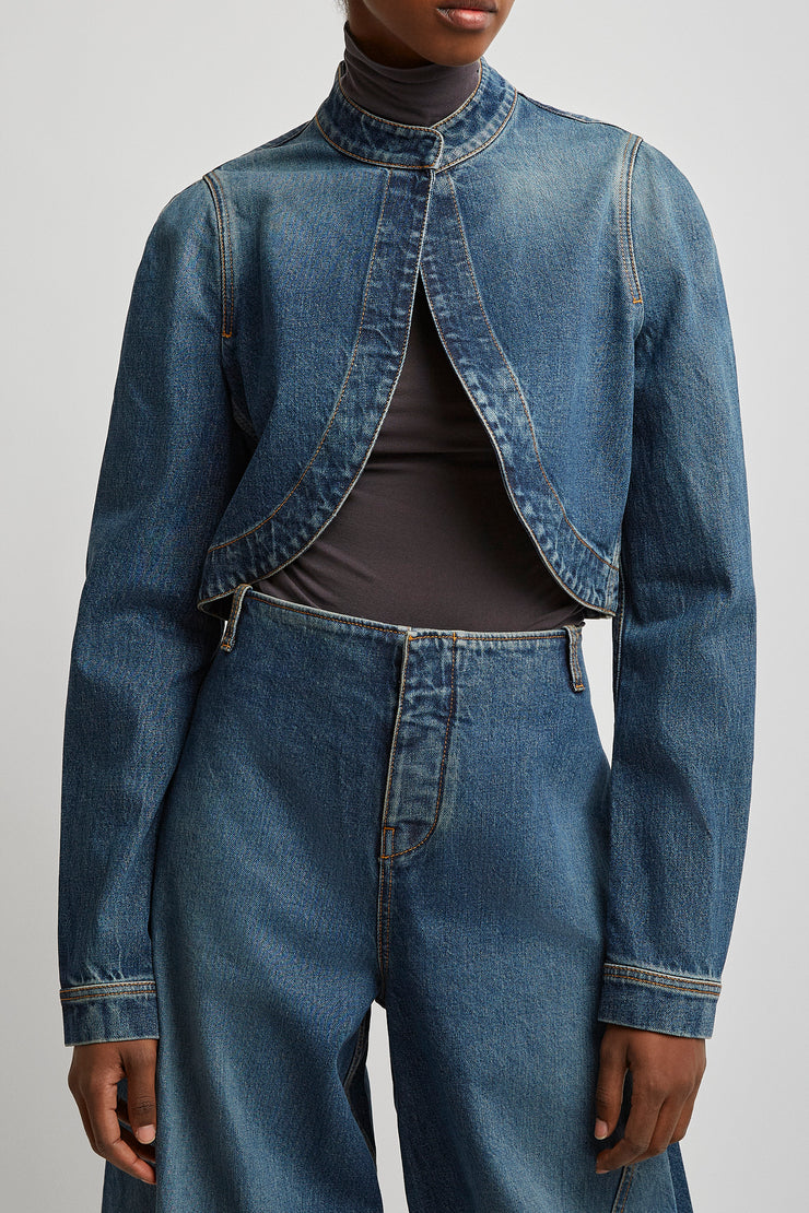 Cropped denim jacket