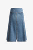 Denim slit skirt