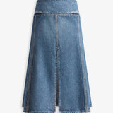 Denim slit skirt