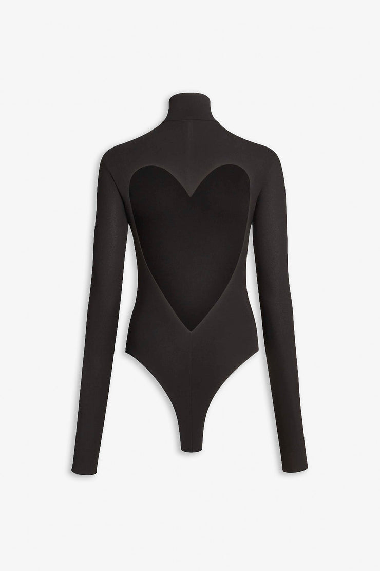 Heart black jersey body