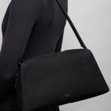 Le Bouledogue Medium black nubuck bag