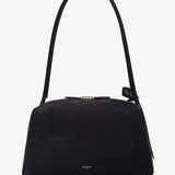 Le Bouledogue Medium black nubuck bag