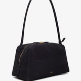 Le Bouledogue Medium black nubuck bag