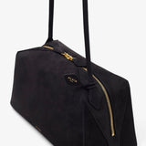 Le Bouledogue Medium black nubuck bag