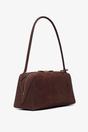 Le Teckel brown nubuck shoulder bag