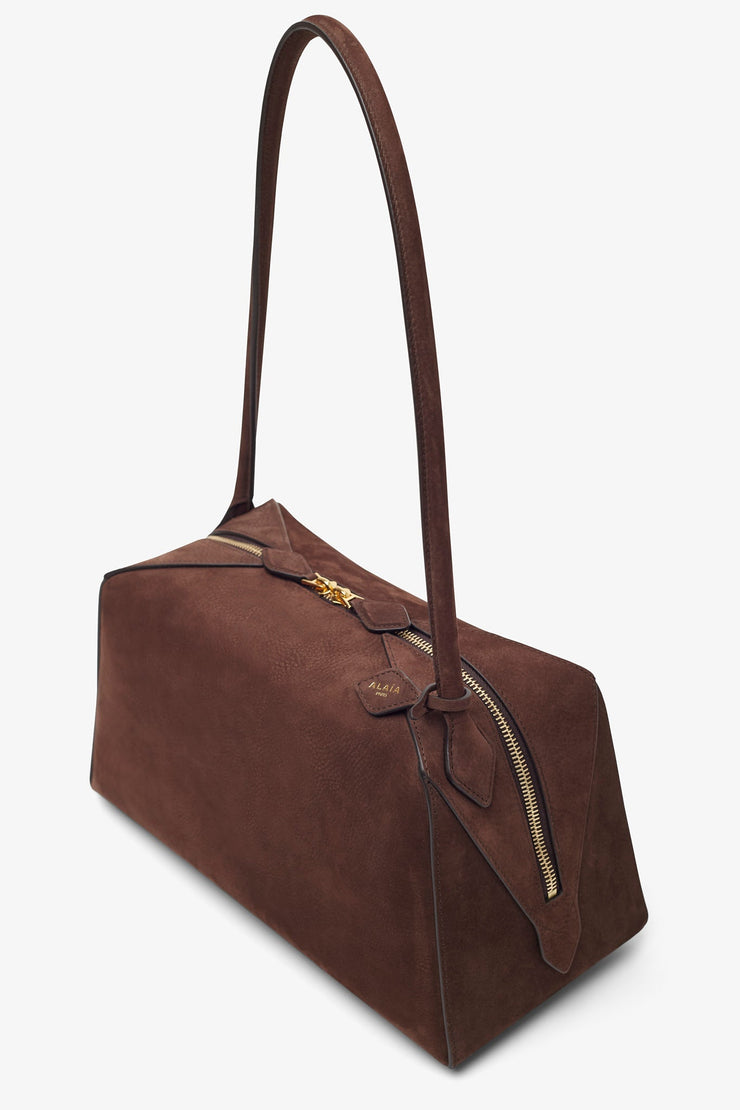 Le Teckel brown nubuck shoulder bag