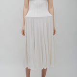 White knit crinoline dress