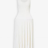 White knit crinoline dress