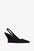 Black 90 suede slingbacks
