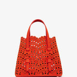 Mina 20 vienne orange suede tote bag